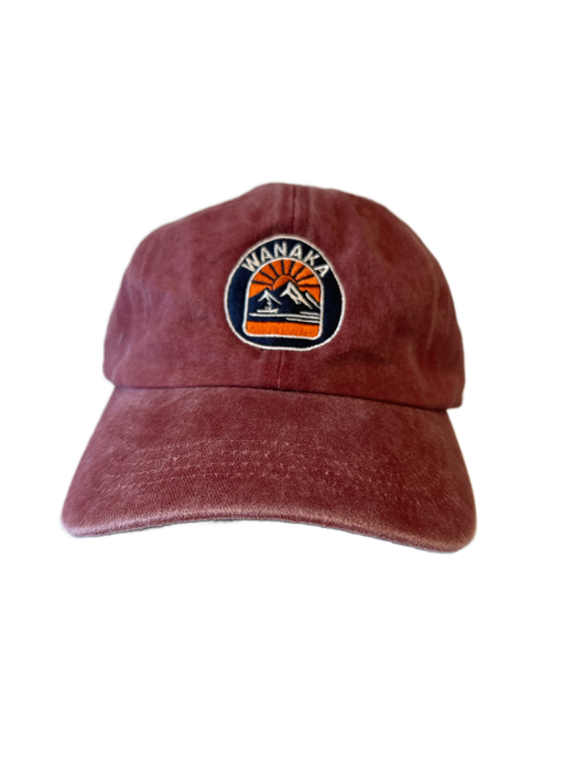 Retro Cap Red Wanaka Badge Wanaka Threads